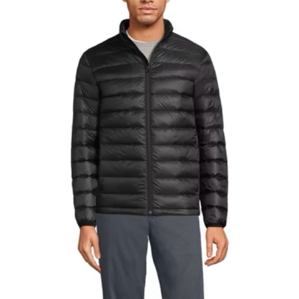 New Land’s End Hyperdry Allied Feather Men  Black Puffer Jacket XXXL